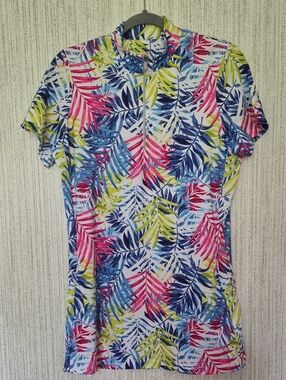 Tail Size Medium Tropical Palm Print Athletic Dress with Shorts Tennis Golf